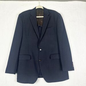 Coppley Drago Wool Super 120s Blazer Sport Coat 44T Tall Navy Blue Two Button